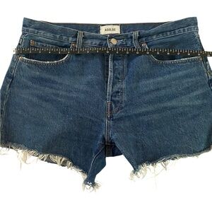 Agolde Blue Jean Shorts Distressed Cut-Offs
